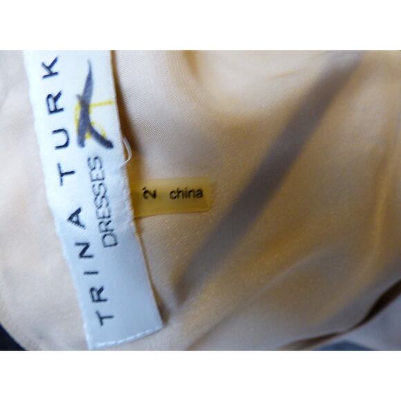 $248 Trina Turk Black Beige Asymmetric Colorblock Keaton Shift Dress 2 NEW T328 - Picture 12 of 12